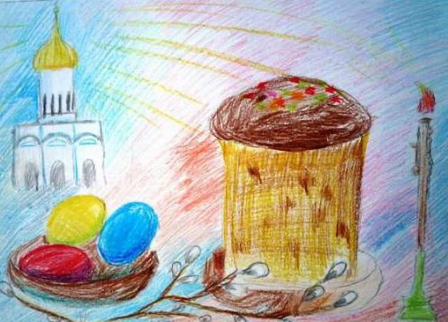Пасхальные рисунки для детей (32 картинки)