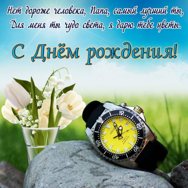  Картинки с днем рождения папа 