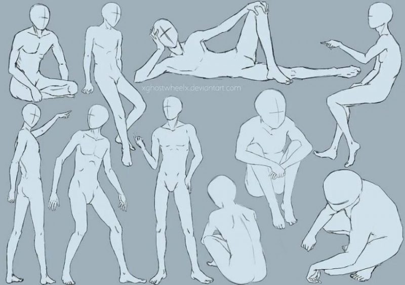 Аниме позы для рисования