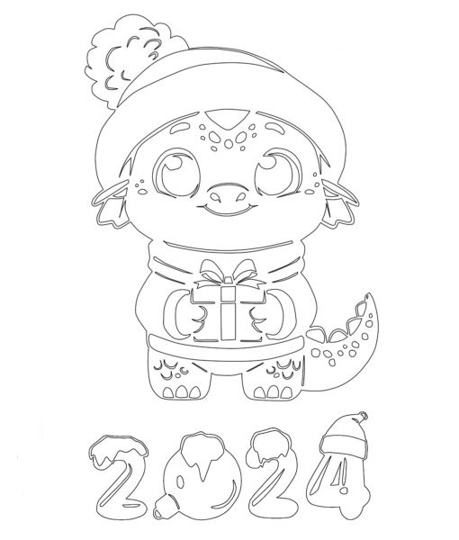 Новогодние цифры 2024